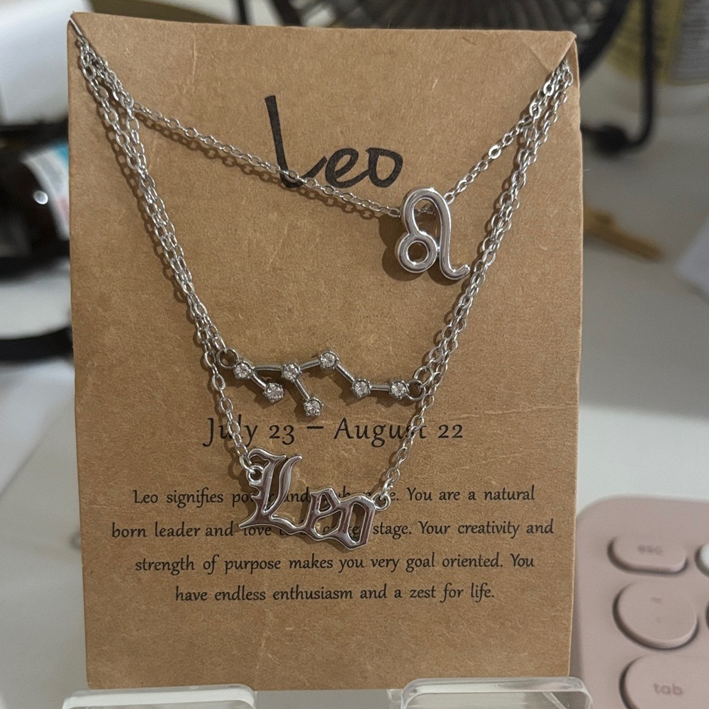 Leo Zodiac Silver Necklace